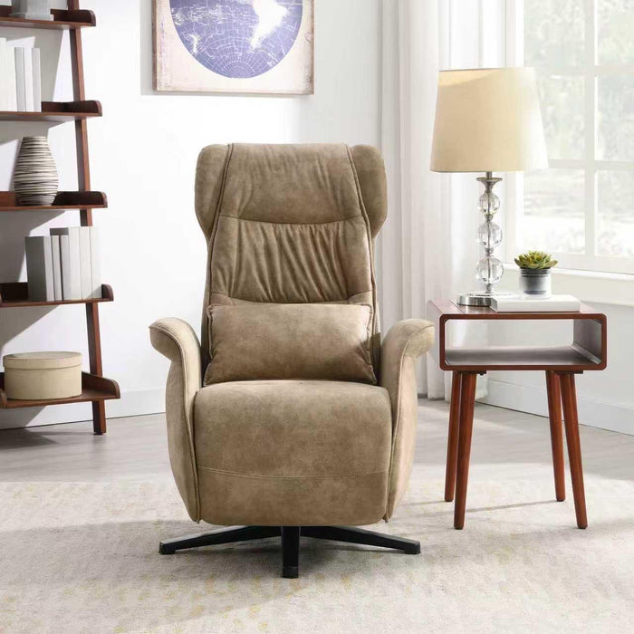 Elektrisch Relax Fauteuil Micro Suede Teron Taupe