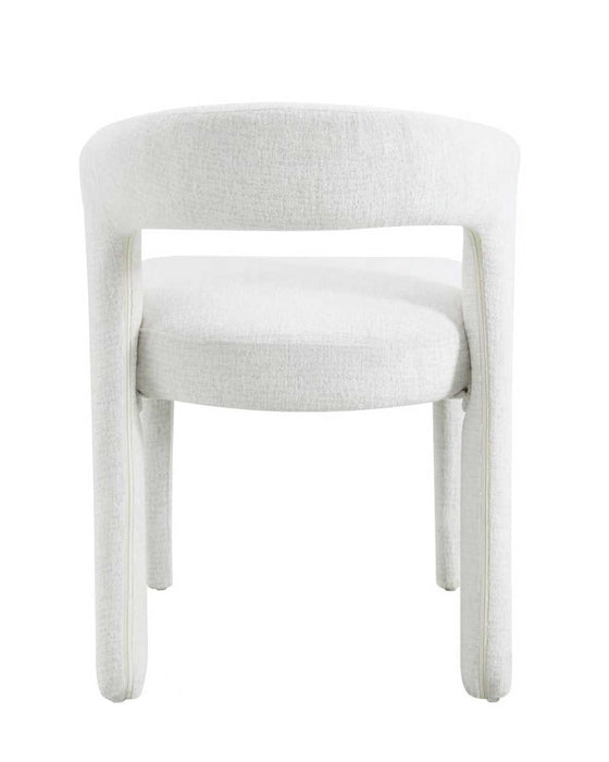 Japandi Eetkamerstoel ANDUZ Bouclé Crème Set van 2