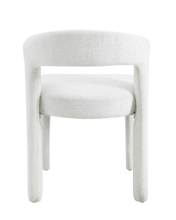 Japandi Eetkamerstoel ANDUZ Bouclé Crème