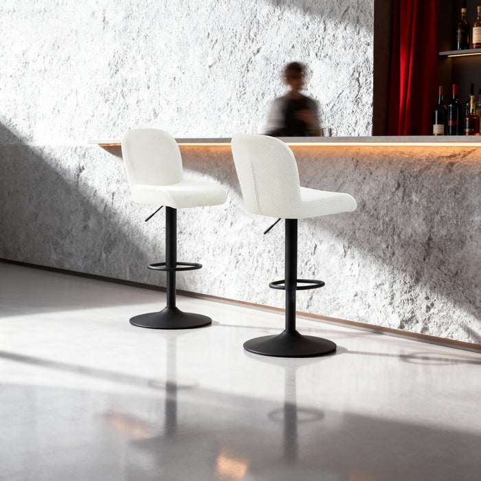 Tabouret HECKEN Bouclé Creme