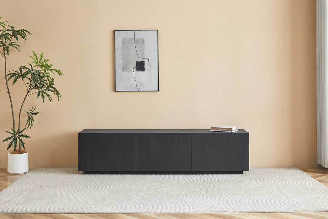 Meuble TV LAMOR Japandi Noir 180CM