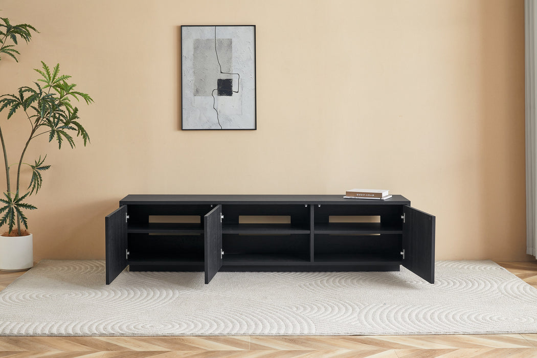 Meuble TV LAMOR Japandi Noir 180CM