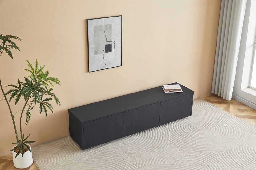 Meuble TV LAMOR Japandi Noir 180CM