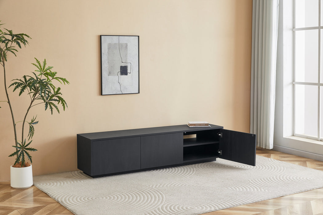 Meuble TV LAMOR Japandi Noir 180CM