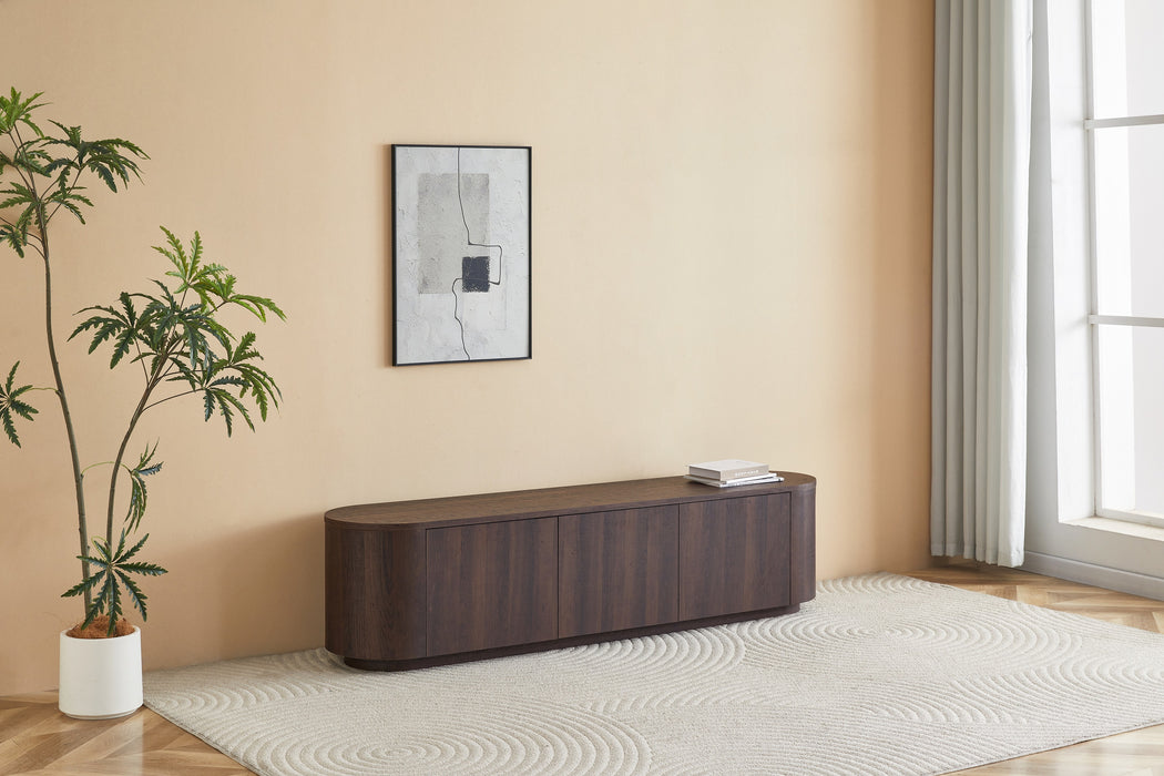 Meuble TV CERNY japandi Noyer 180CM