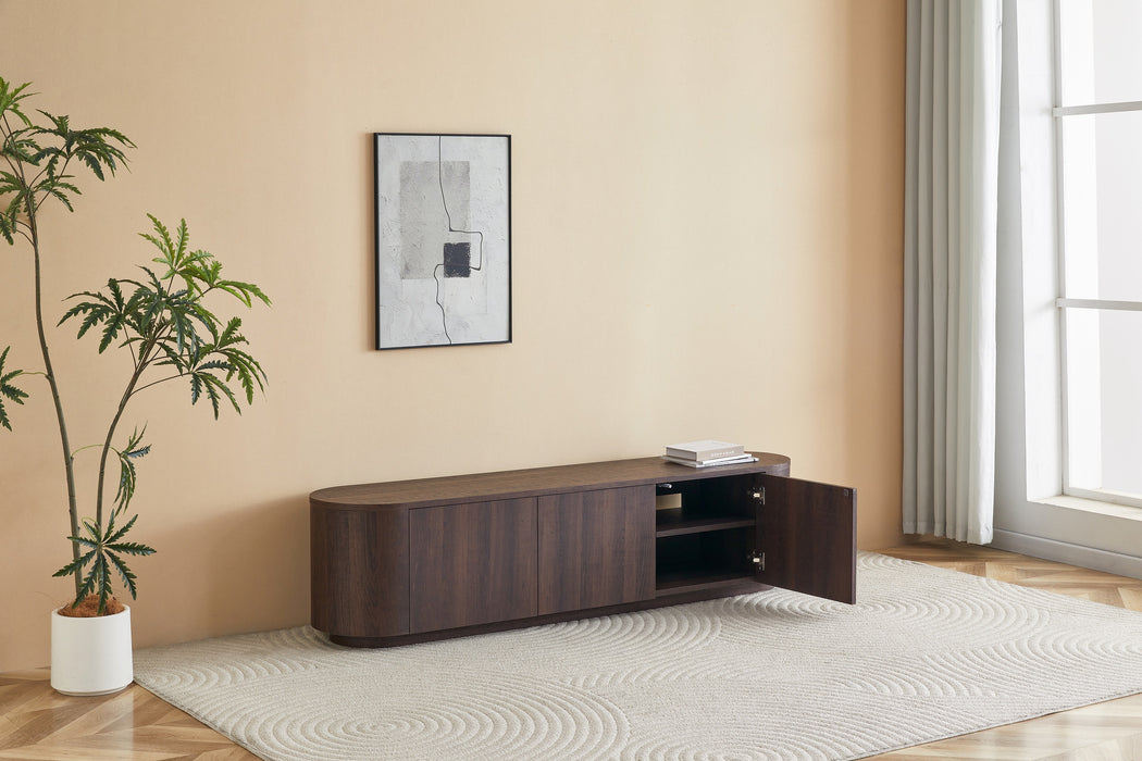 Meuble TV CERNY japandi Noyer 180CM