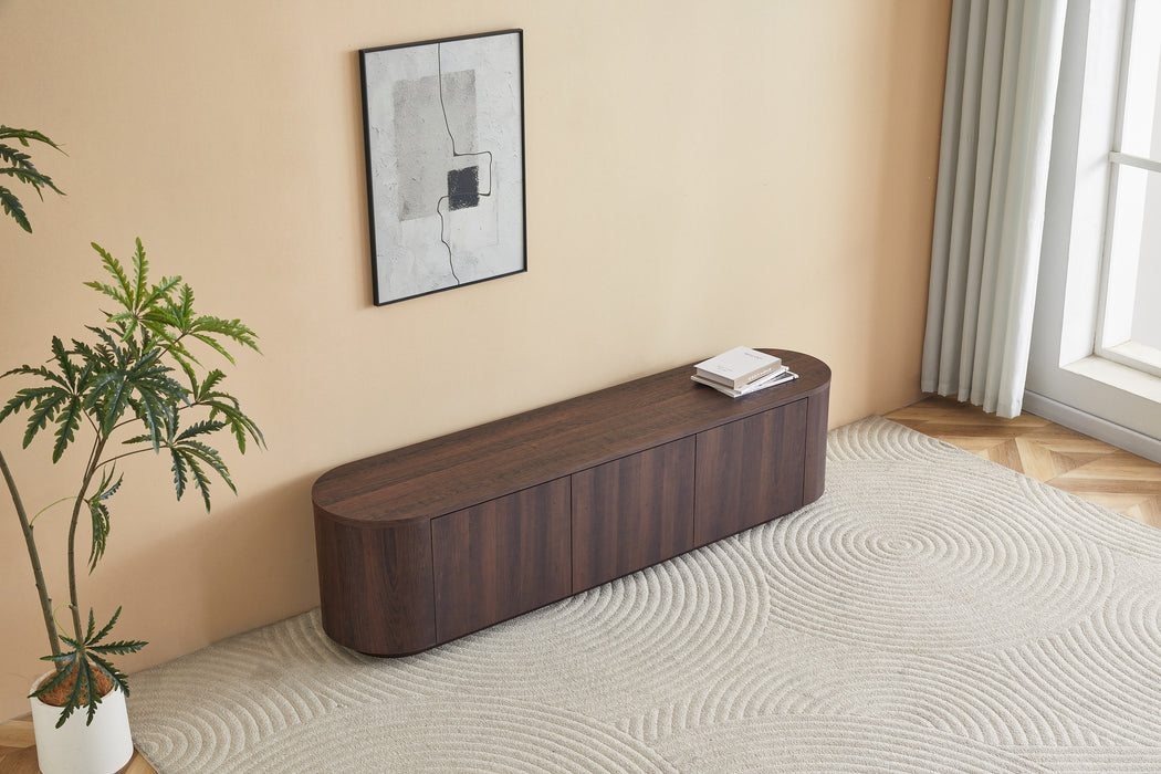 Meuble TV CERNY japandi Noyer 180CM