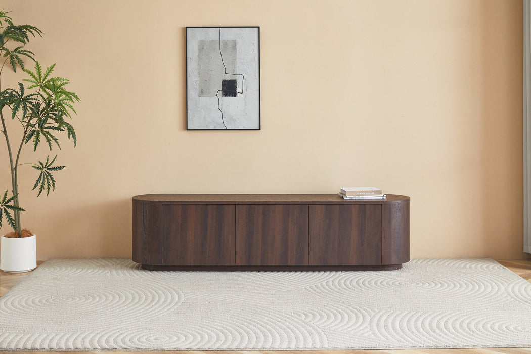 Meuble TV CERNY japandi Noyer 180CM