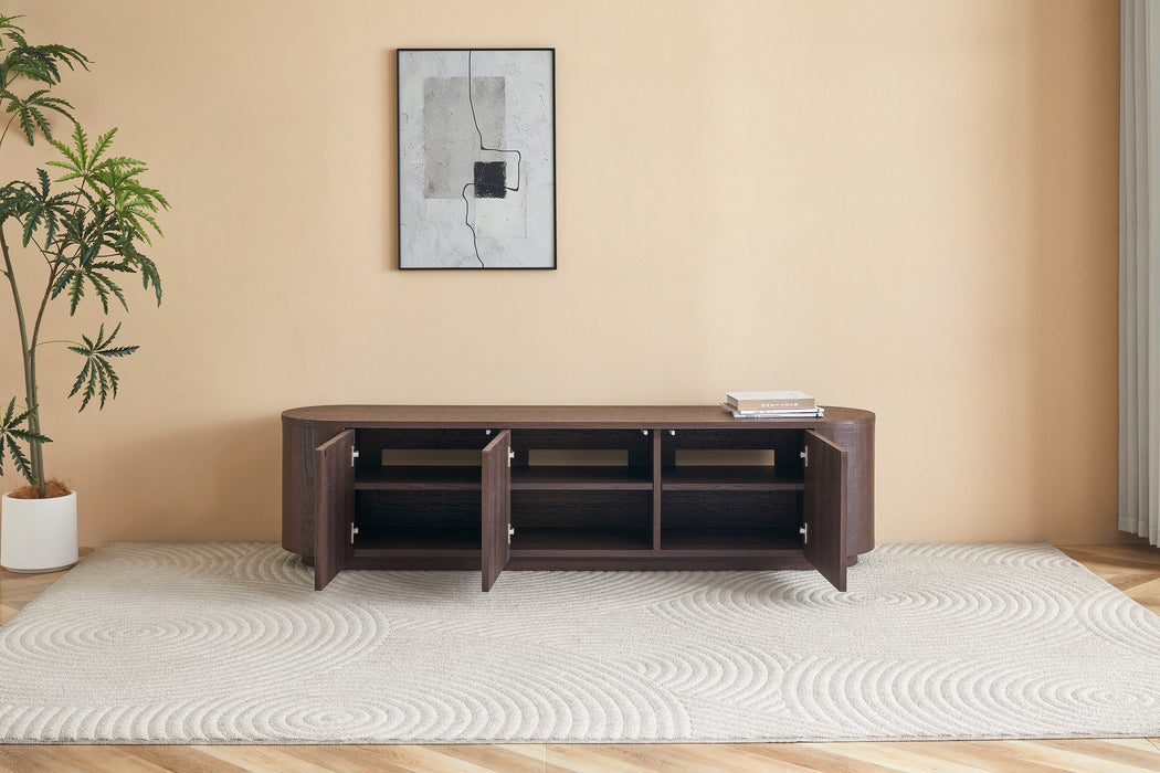 Meuble TV CERNY japandi Noyer 180CM