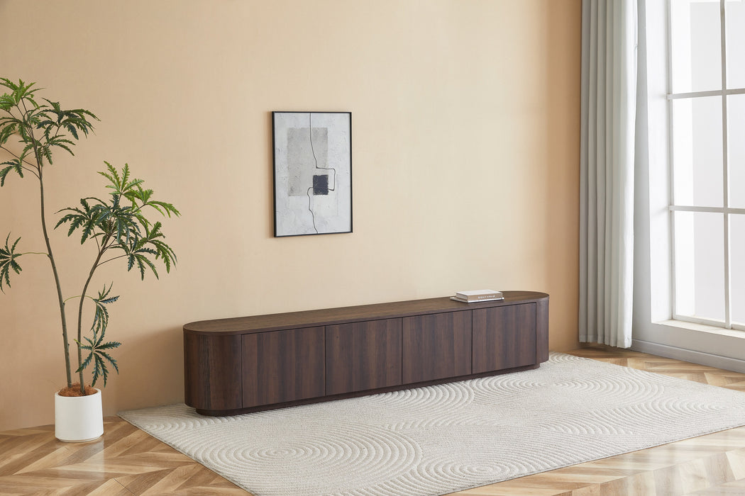 Meuble TV CERNY japandi Noyer 240CM