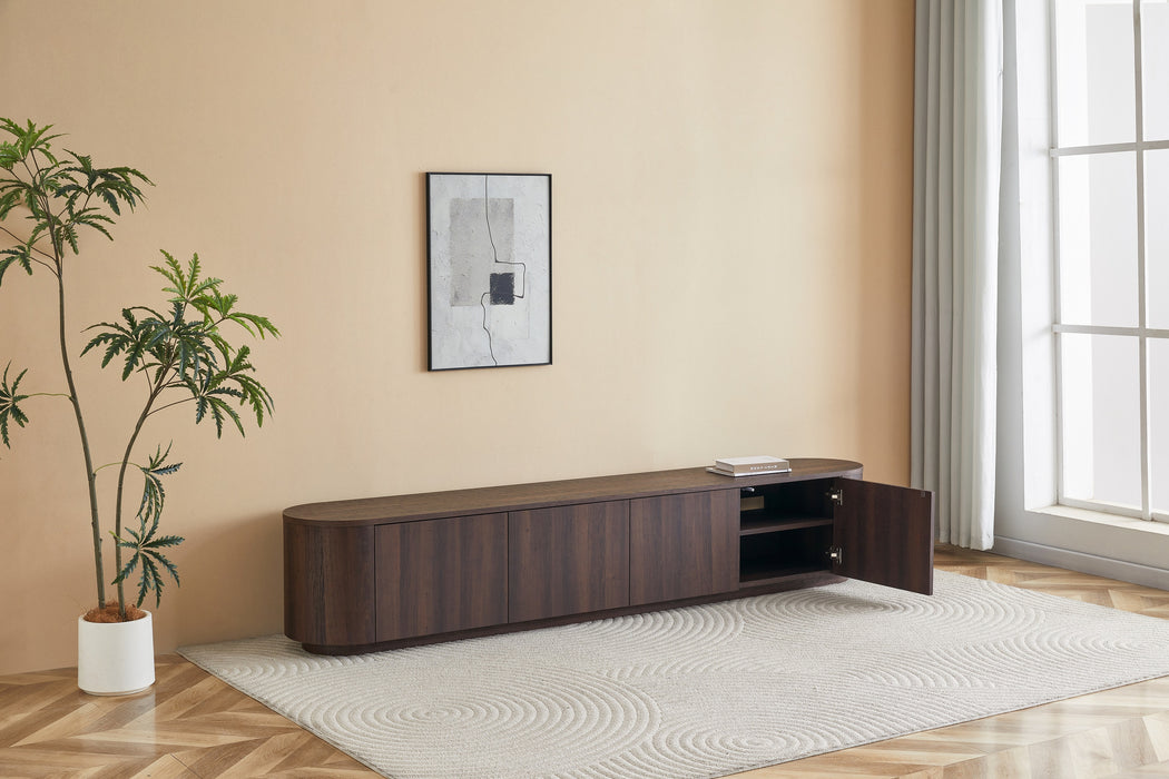 Meuble TV CERNY japandi Noyer 240CM