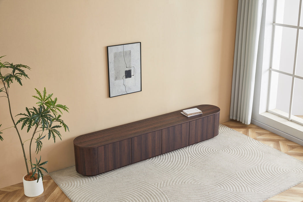 Meuble TV CERNY japandi Noyer 240CM