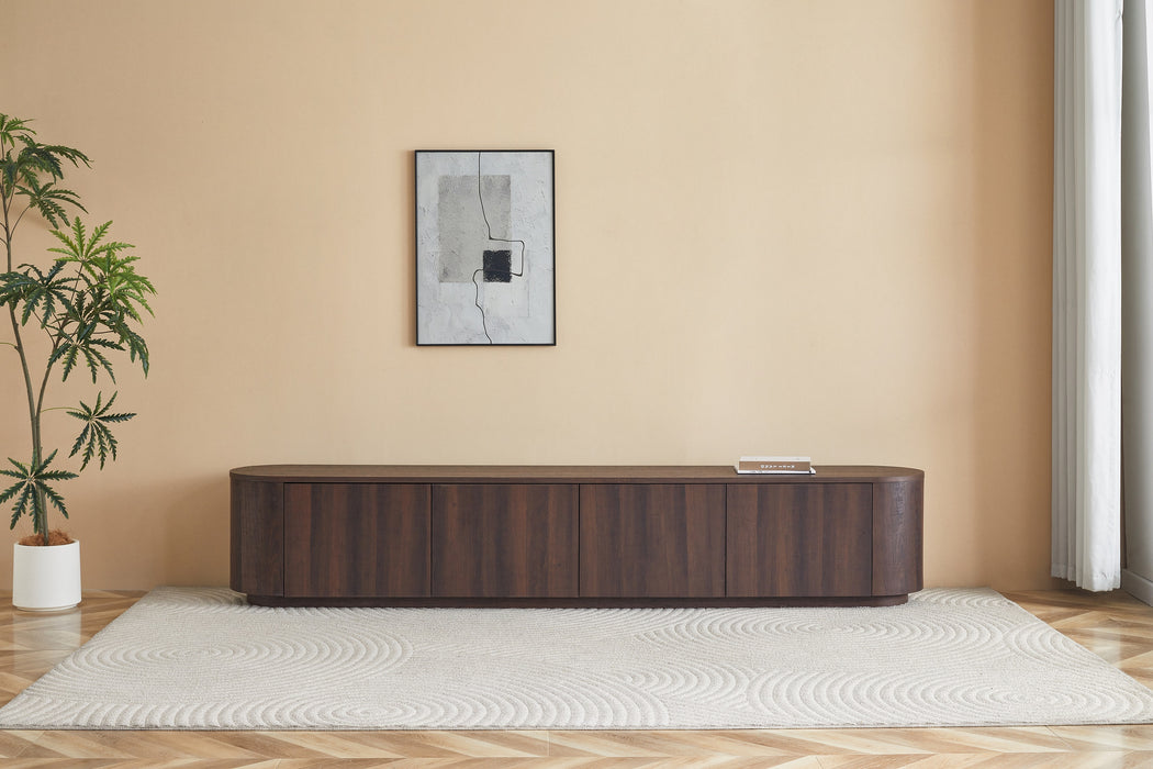 Meuble TV CERNY japandi Noyer 240CM