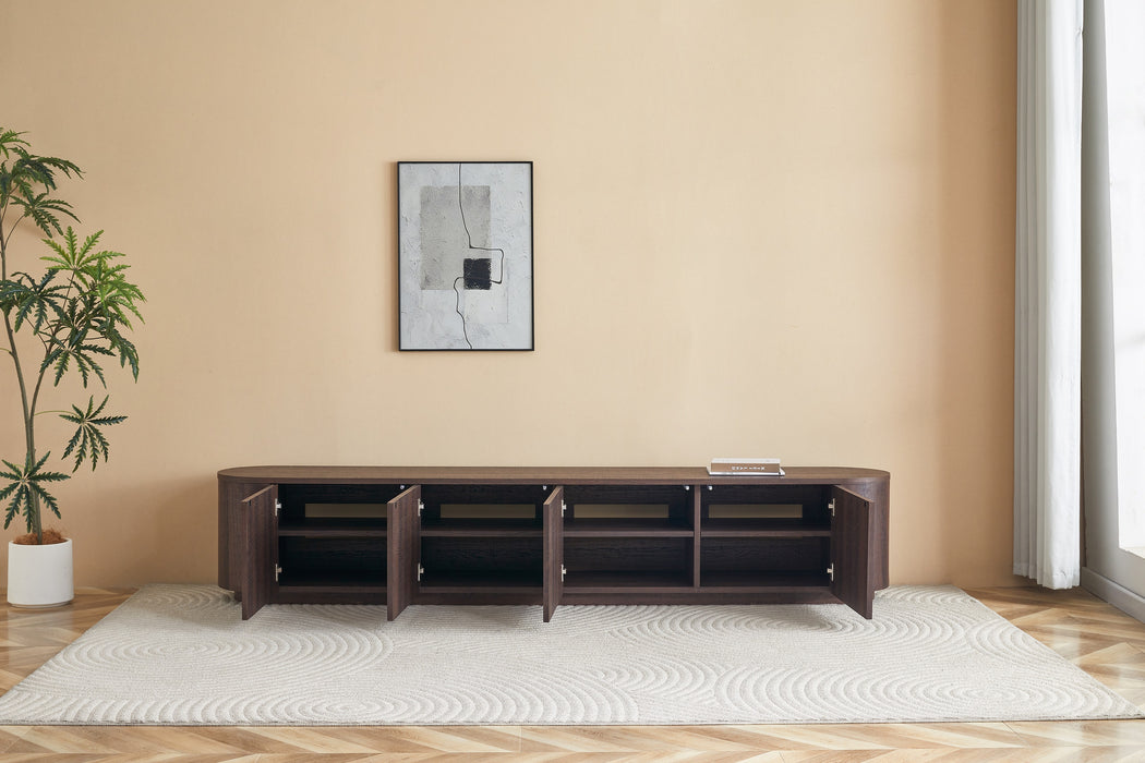 Meuble TV CERNY japandi Noyer 240CM