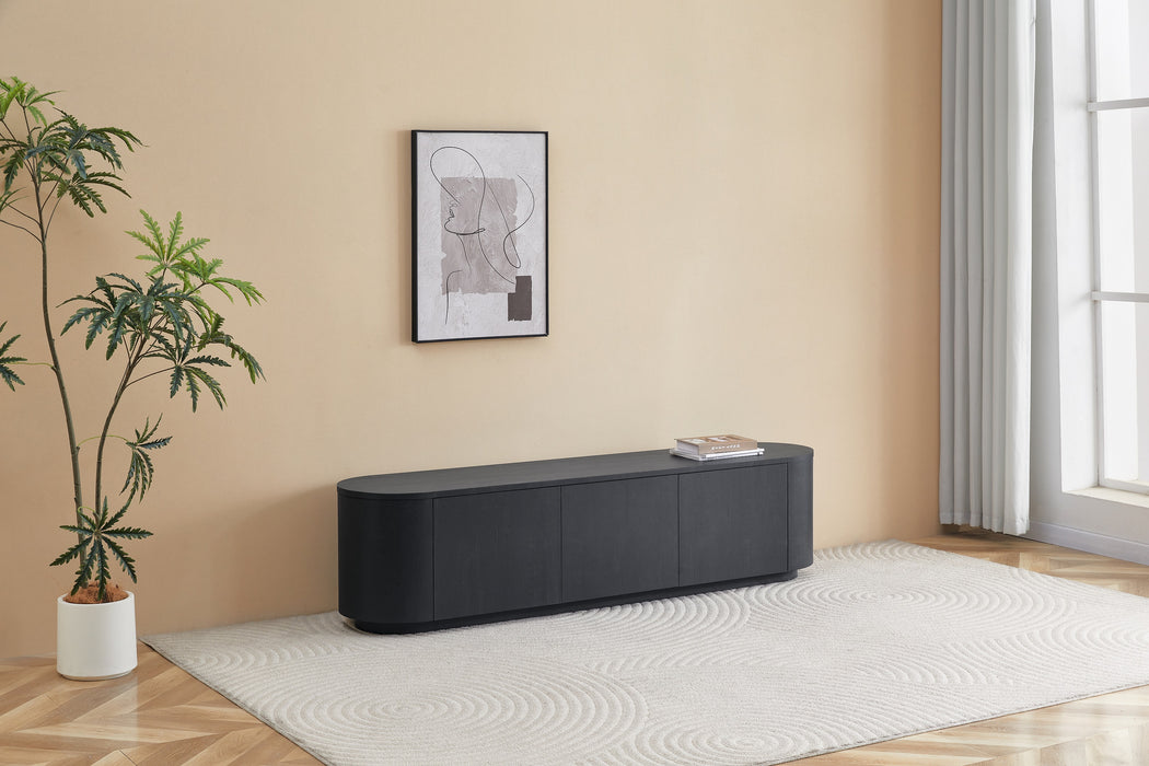 Meuble TV CERNY japandi Noir 180CM
