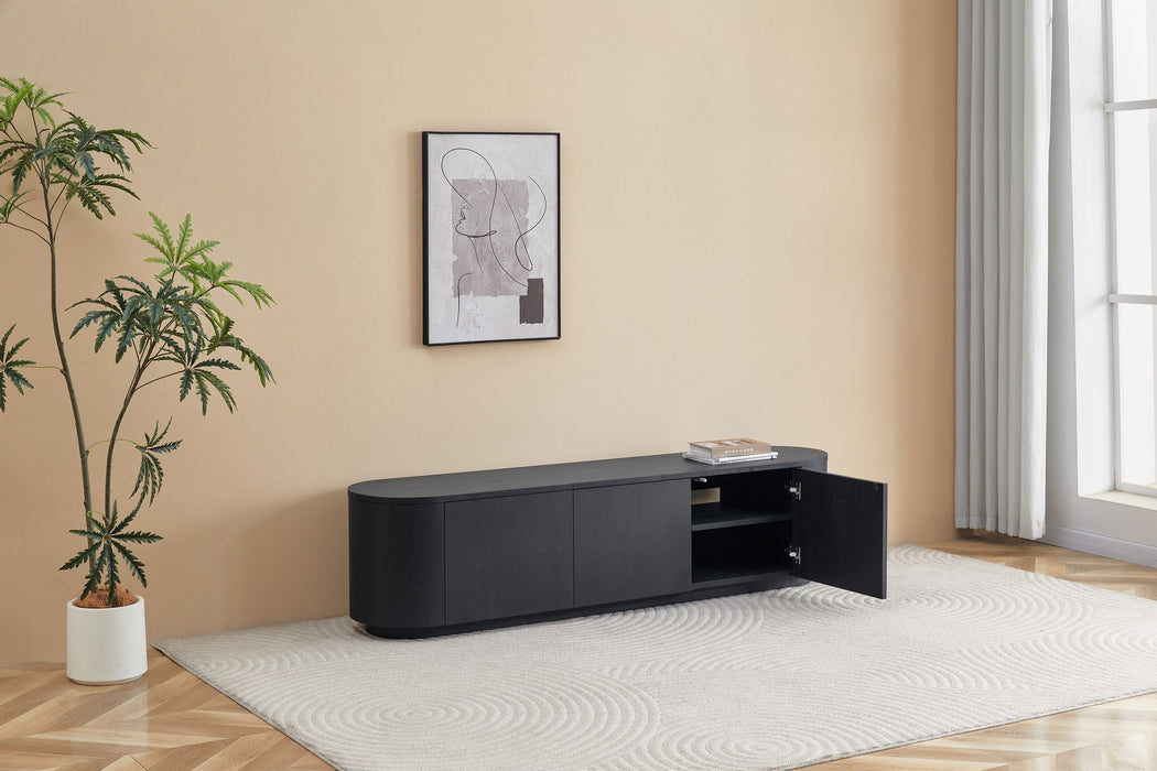 Meuble TV CERNY japandi Noir 180CM