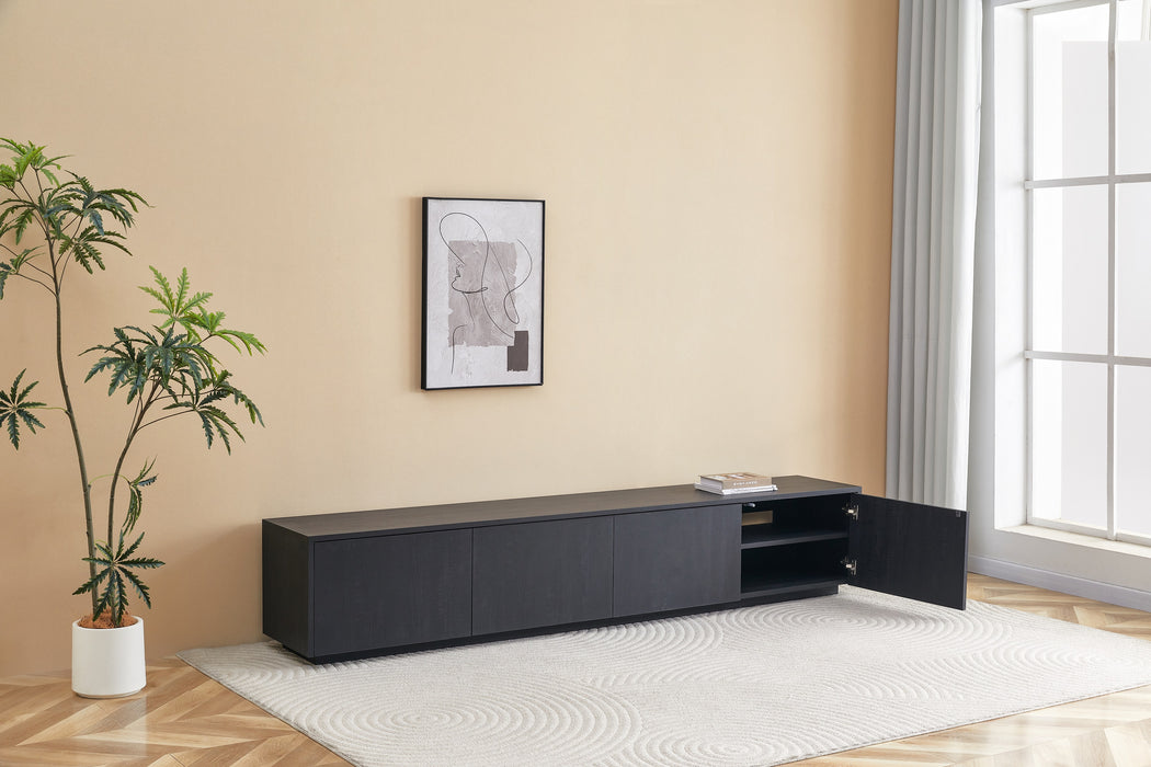 Meuble TV LAMOR Japandi Noir 240CM