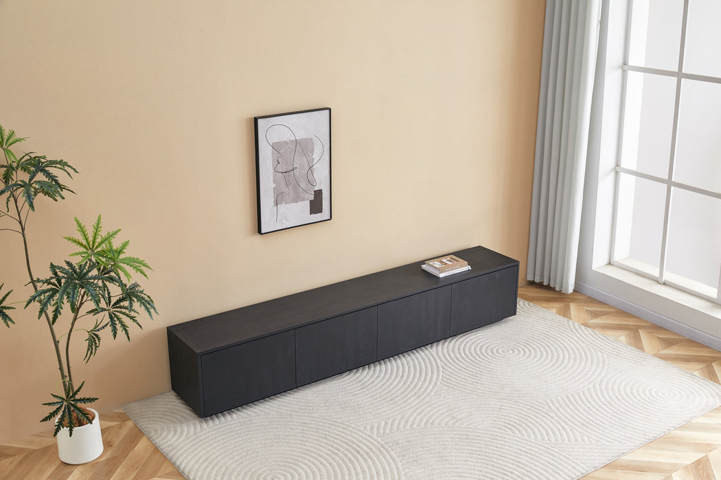 Meuble TV LAMOR Japandi Noir 240CM
