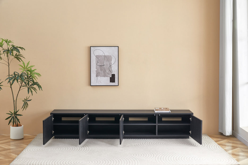 Meuble TV LAMOR Japandi Noir 240CM