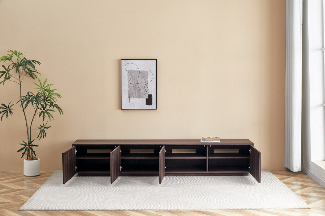 Meuble TV LAMOR Japandi Noyer 240CM