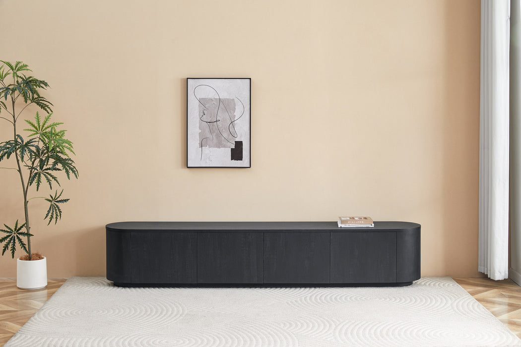 Meuble TV CERNY japandi Noir 240CM