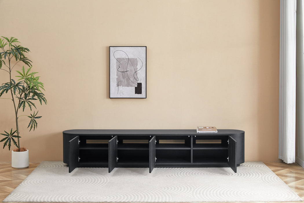 Meuble TV CERNY japandi Noir 240CM