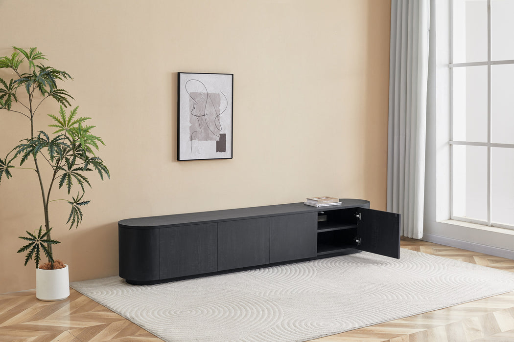 Meuble TV CERNY japandi Noir 240CM