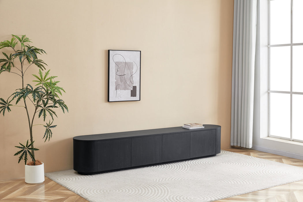 Meuble TV CERNY japandi Noir 240CM