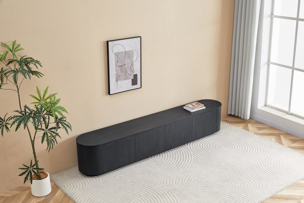 Meuble TV CERNY japandi Noir 240CM