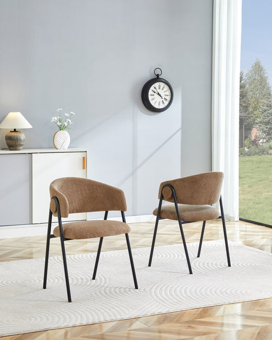 BARETZ Eetkamerstoel Bouclé Taupe