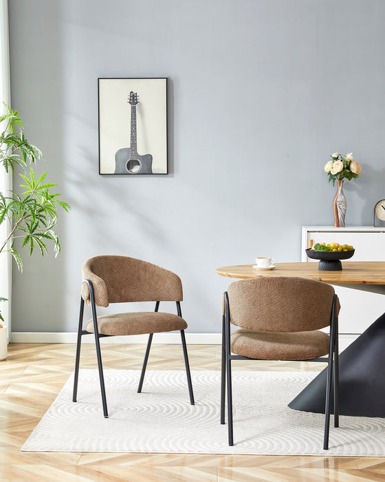 BARETZ Eetkamerstoel Bouclé Taupe