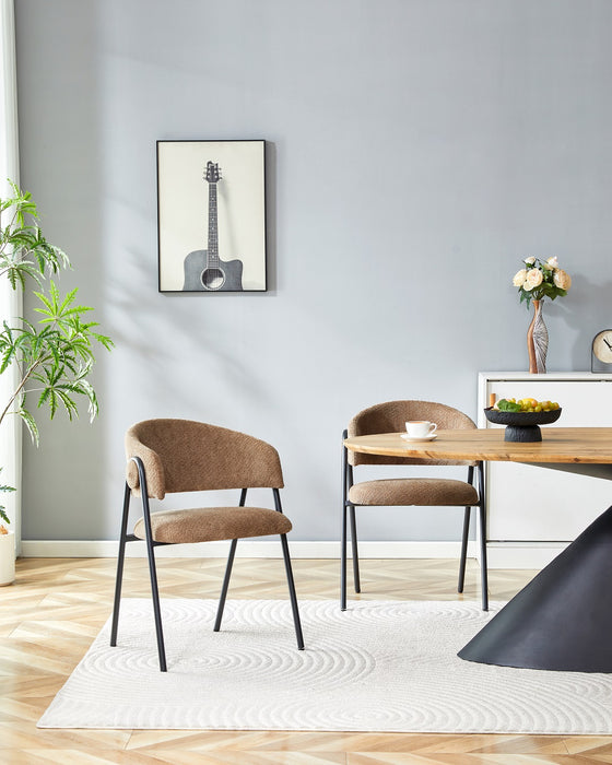 BARETZ Eetkamerstoel Bouclé Taupe