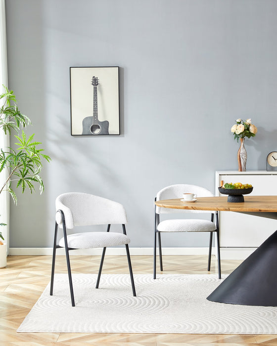 BARETZ Eetkamerstoel Bouclé Stone