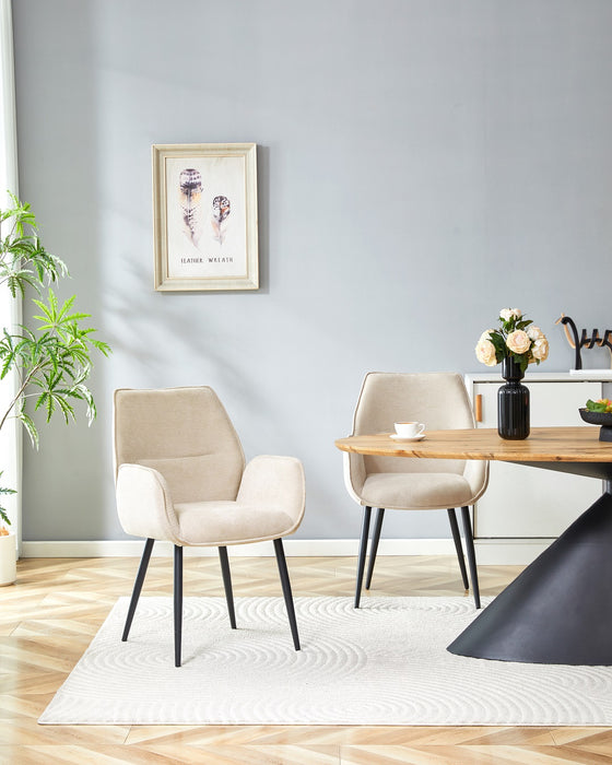 MONTRA Eetkamerstoel Linnen Stone