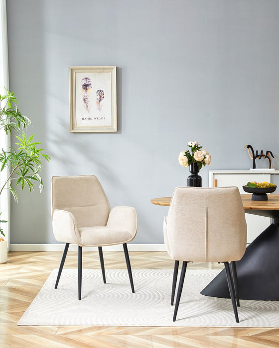 MONTRA Eetkamerstoel Linnen Stone