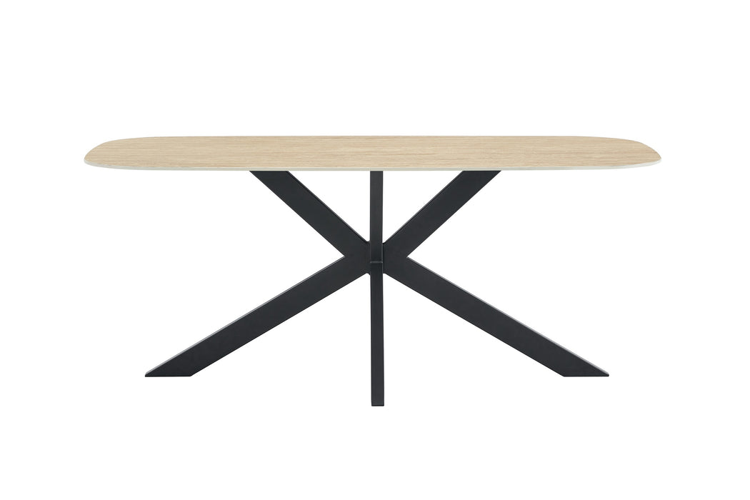 Eettafel VABRE Keramiek Travertin Look 180 cm