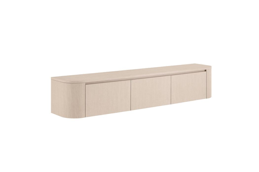 Japandi Zwevend TV-meubel SAUVERN Taupe 180CM