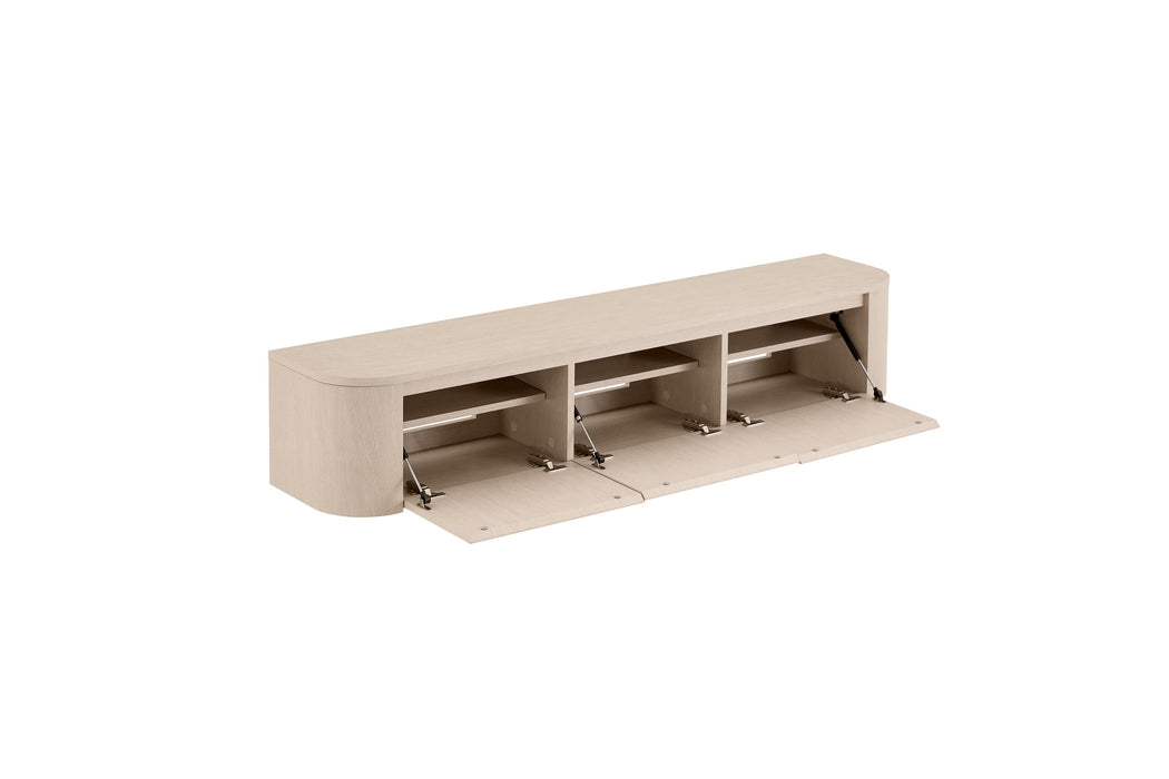 Japandi Zwevend TV-meubel SAUVERN Taupe 180CM