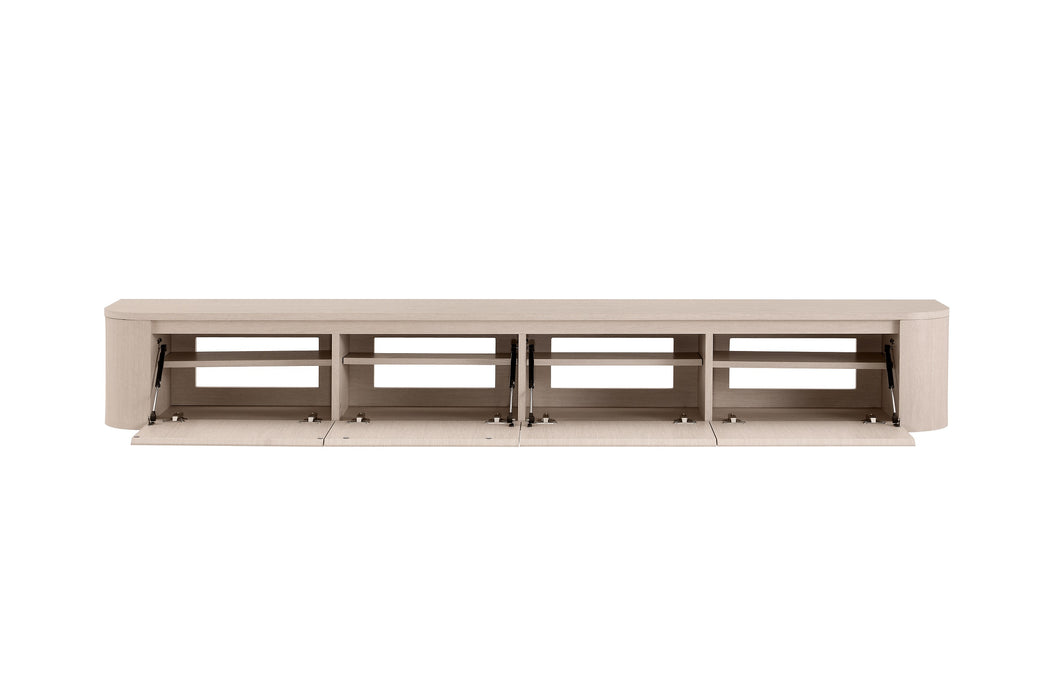 Japandi Zwevend TV-meubel SAUVERN Taupe 240CM