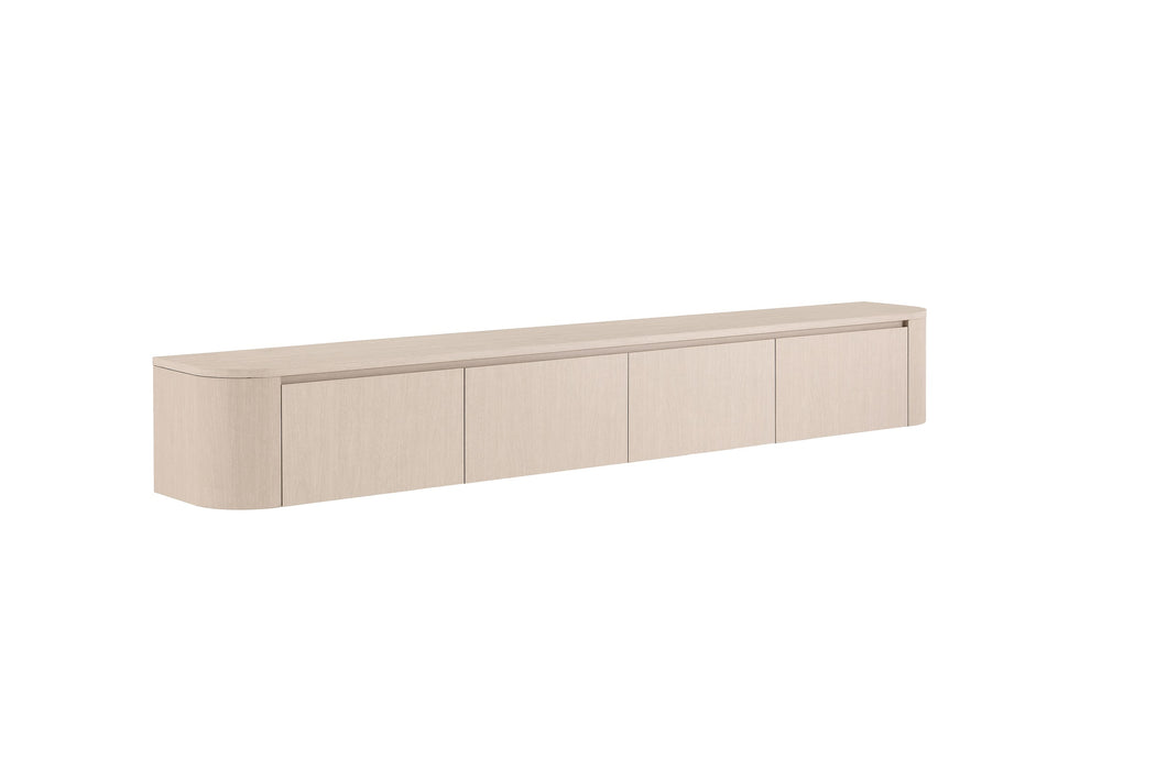Japandi Zwevend TV-meubel SAUVERN Taupe 240CM