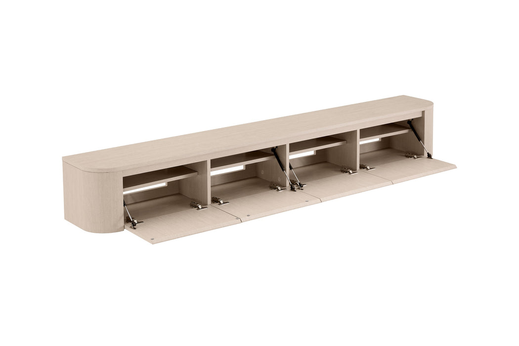 Japandi Zwevend TV-meubel SAUVERN Taupe 240CM