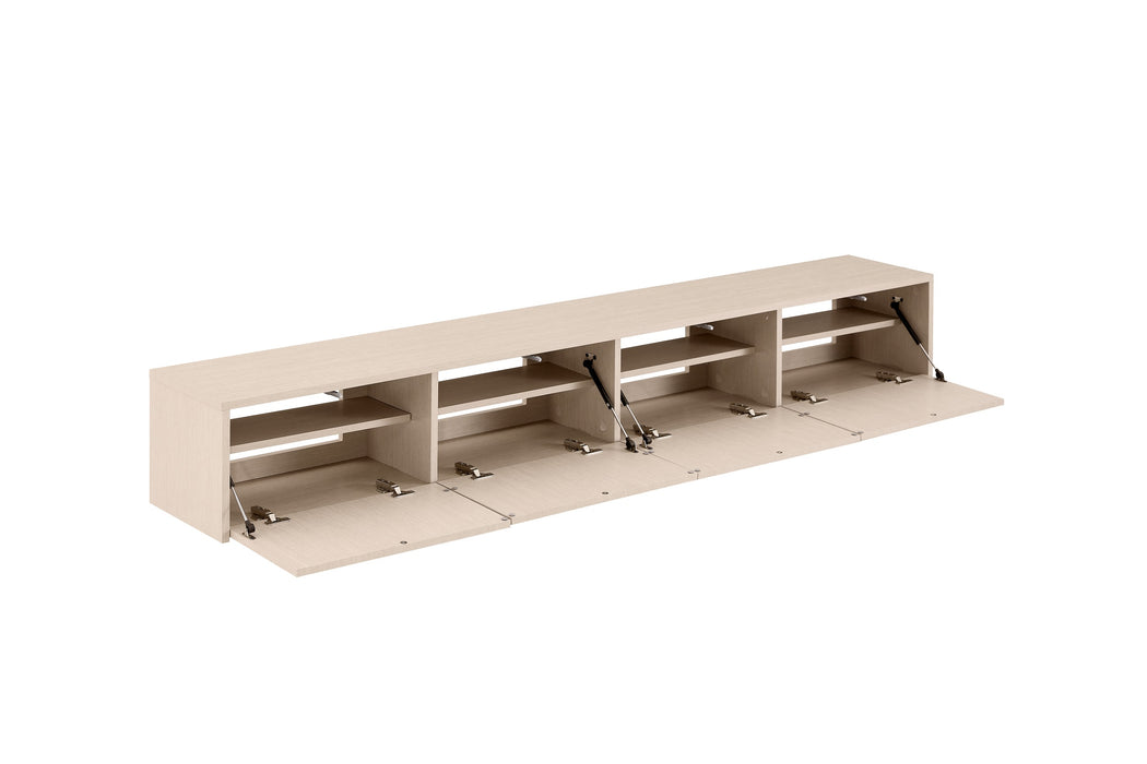 Zwevend Japandi TV-meubel VIEUX Taupe 240CM