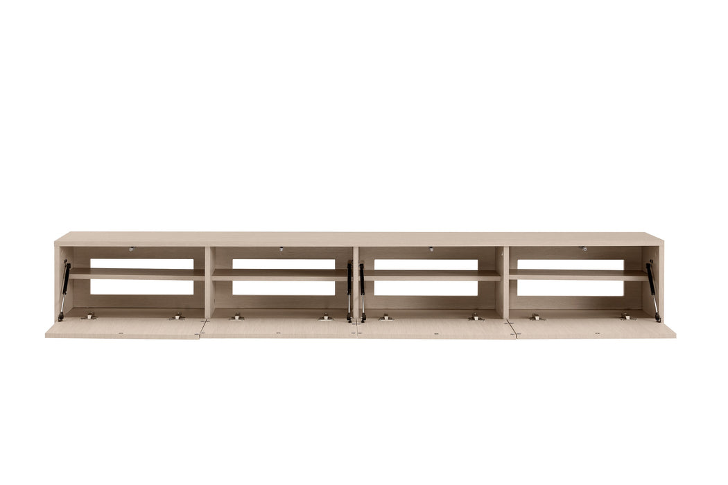 Zwevend Japandi TV-meubel VIEUX Taupe 240CM