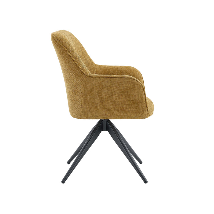 Eetkamerstoel Niort Linnen Okergeel