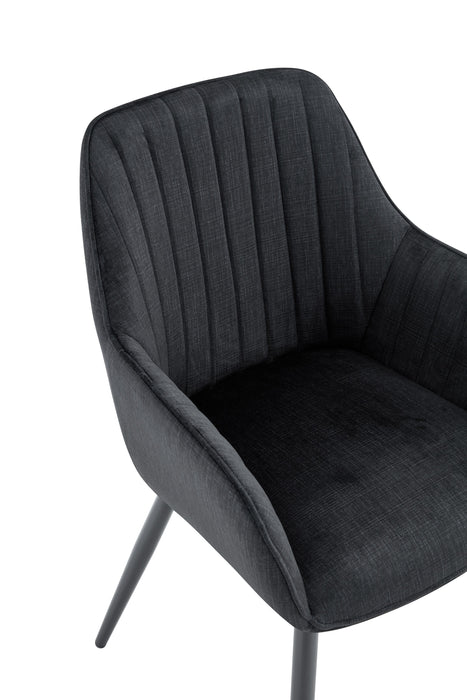 Eetkamerstoel AUTIEN Velours Zwart