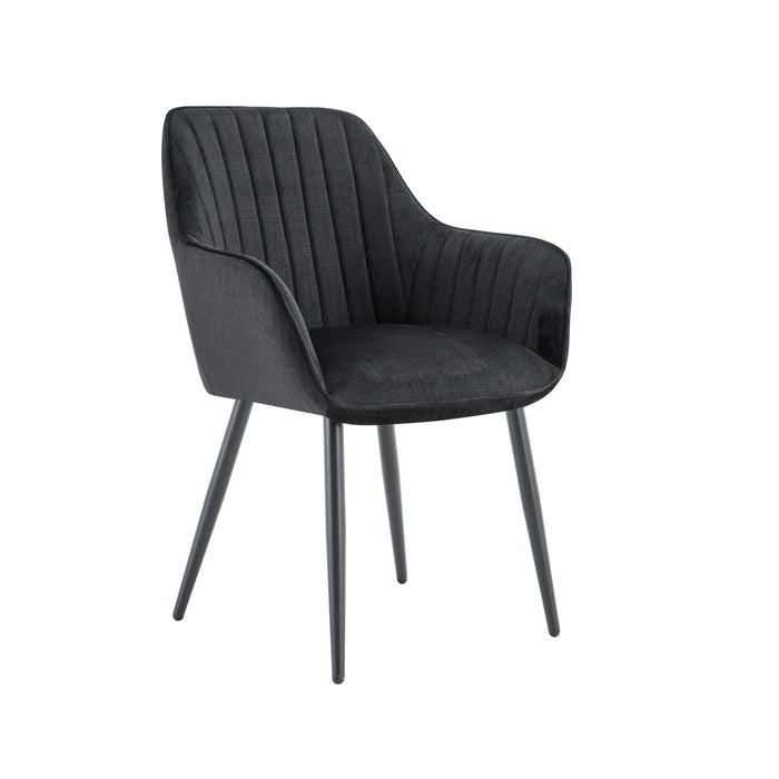 Eetkamerstoel AUTIEN Velours Zwart