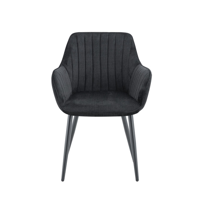 Eetkamerstoel AUTIEN Velours Zwart