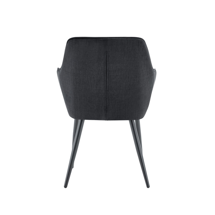 Eetkamerstoel AUTIEN Velours Zwart