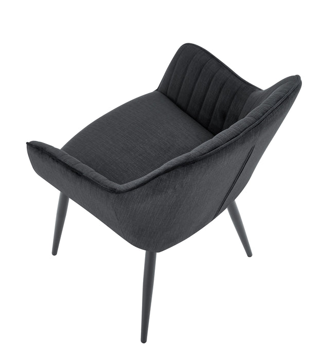 Eetkamerstoel AUTIEN Velours Zwart