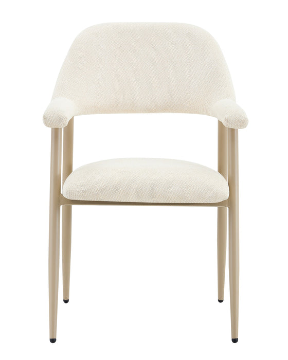 Esszimmerstuhl BLAIN Boucle Stone Elfenbein